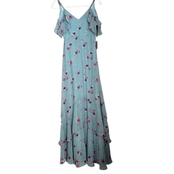 LulusTake You There Mint Green Floral Print Maxi Dress XS NWT - Picture 7 of 11